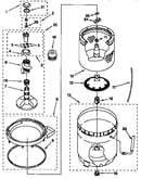 Agitator, basket and tub