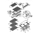 Kenmore 2539366787 shelves and accessories diagram