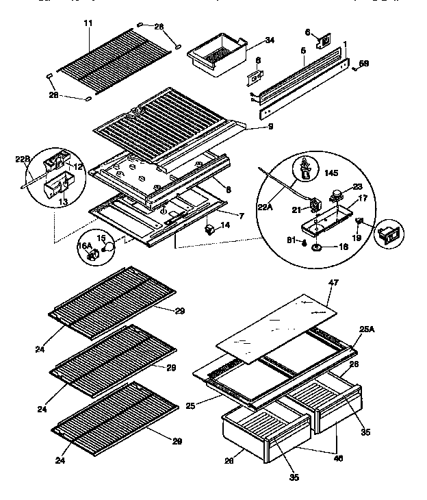 SHELVES AND ACCESSORIES