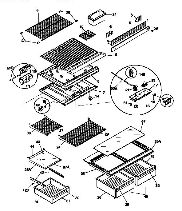 SHELVES AND ACCESSORIES