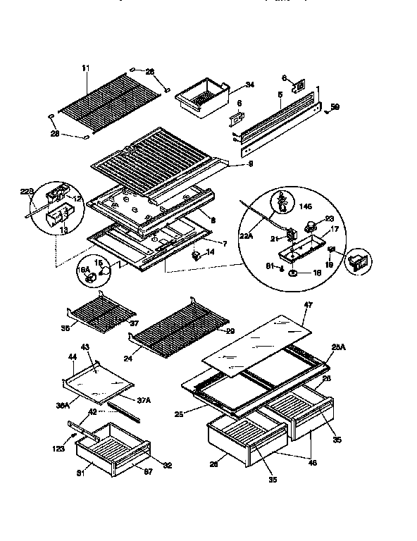 SHELVES AND ACCESSORIES