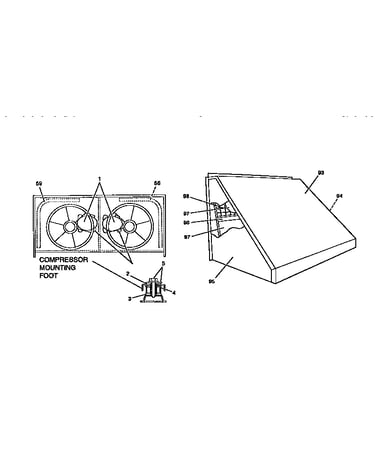 Compressor/coil/air damper hood