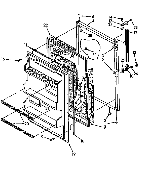 Refrigerator door