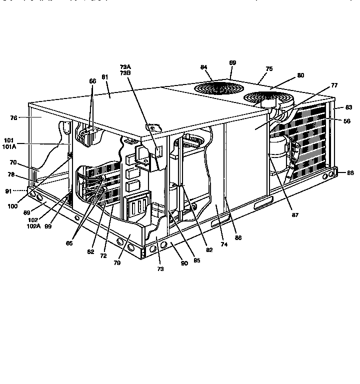 Single package cooling unit