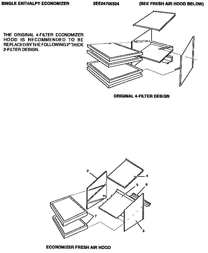 Economizer fresh air hood