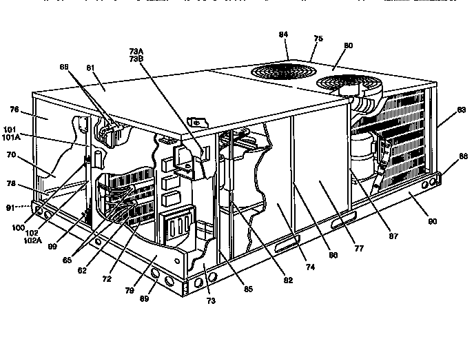 Single package cooling unit