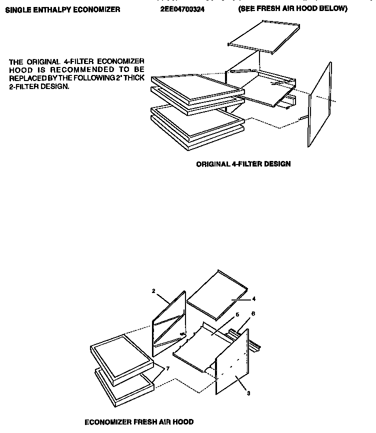 Economizer fresh air hood