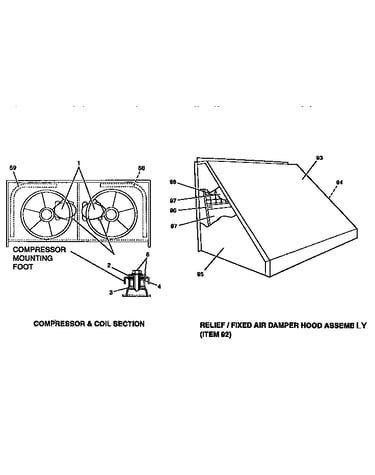 Compressor and damper hood