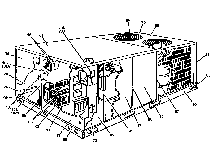 Single package cooling unit