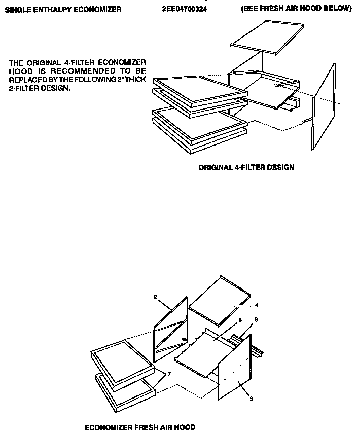 Economizer fresh air hood