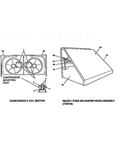Compressor and damper hood