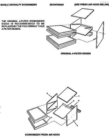 Economizer fresh air hood and filter