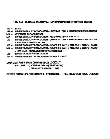 Special modified product options