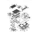 Kenmore 2539768423 shelves and accessories diagram