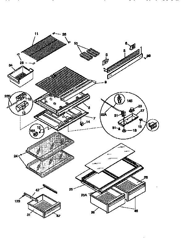 SHELVES AND ACCESSORIES