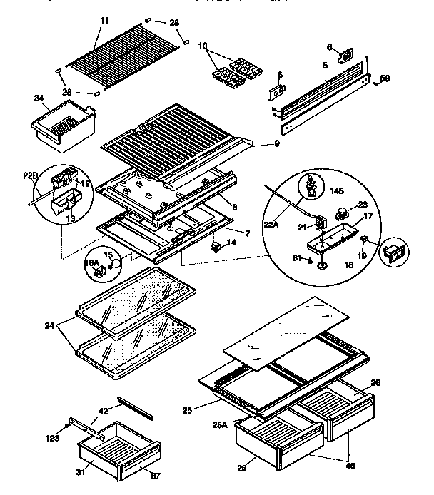 SHELVES AND ACCESSORIES