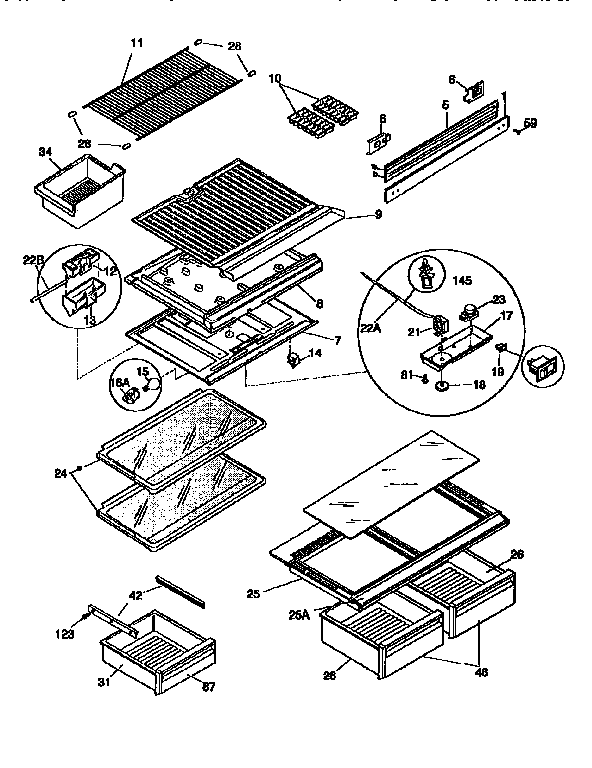 Shelves and accessories