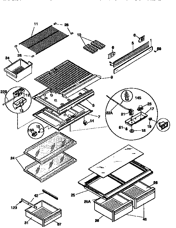 SHELVES AND ACCESSORIES