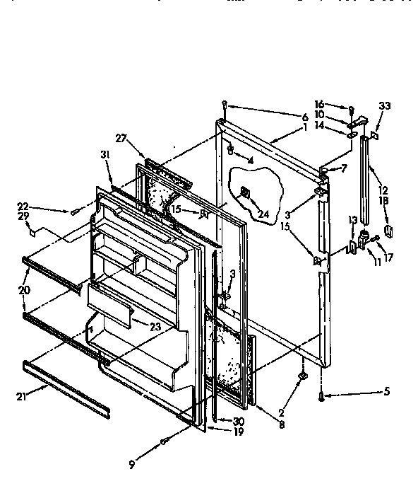 Refrigerator door