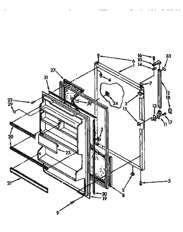 Refrigerator door
