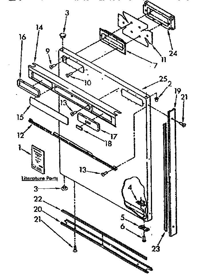 Refrigerator exterior door panel