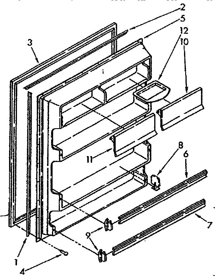 Refrigerator interior door panel