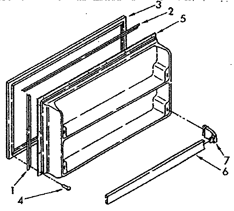 Freezer interior door panel