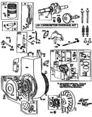Rewind starter and carburetor assembly