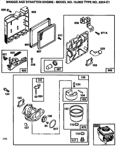 Air cleaner and carburetor assembly