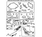 Briggs & Stratton 12J802-2324-E1 gasket set and carburetor bracket diagram