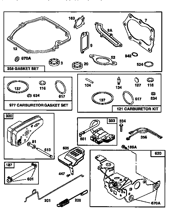 Air cleaner assembly and gasket set