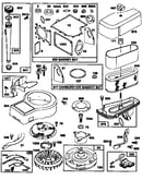Flywheel/air cleaner assemblies and gasket set