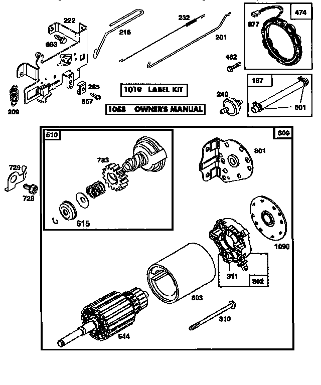 MOTOR AND DRIVE STARTER