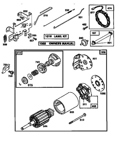 Motor and drive starter