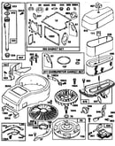 Flywheel/air cleaner assembly and gasket set