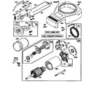 Briggs & Stratton 28Q777-0673-A1 motor and drive starter, blower housing diagram