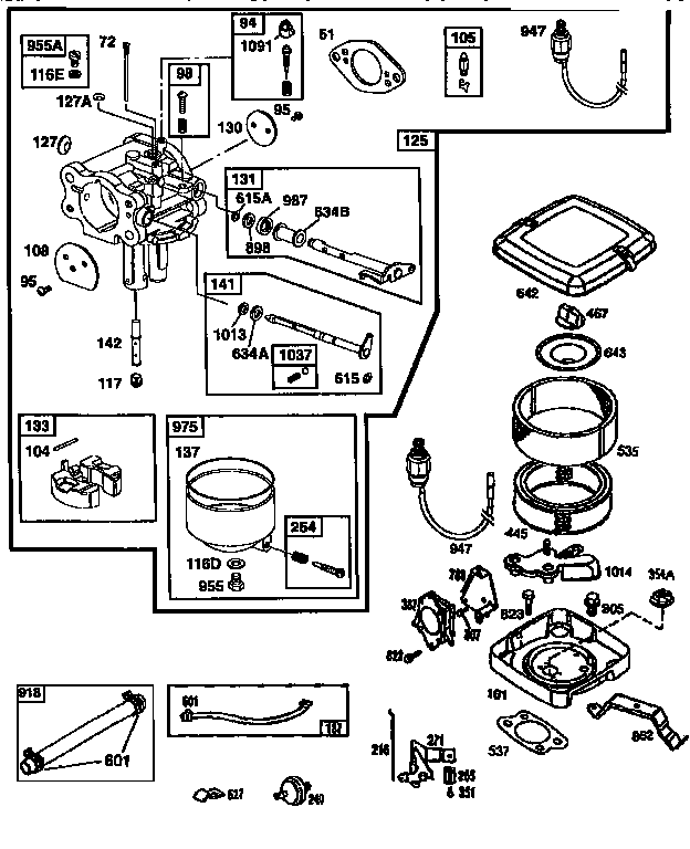 CARBURETOR AND AIR CLEANER ASSEMBLY