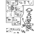 Briggs & Stratton 350777-1034-E1 carburetor and air cleaner assembly diagram