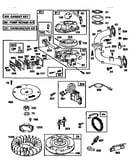 Carburetor and flywheel assembly