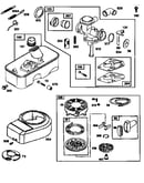 Carburetor and rewind starter assembly