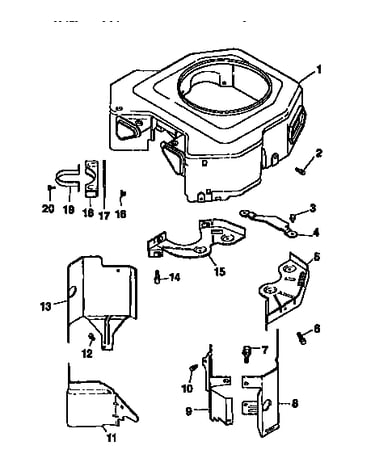 Blower housing and baffles