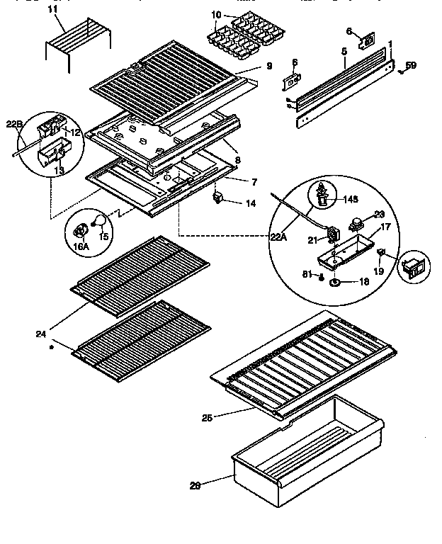 SHELVES AND ACCESSORIES