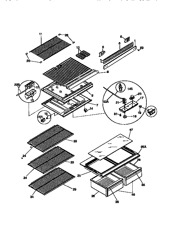 SHELVES AND ACCESSORIES