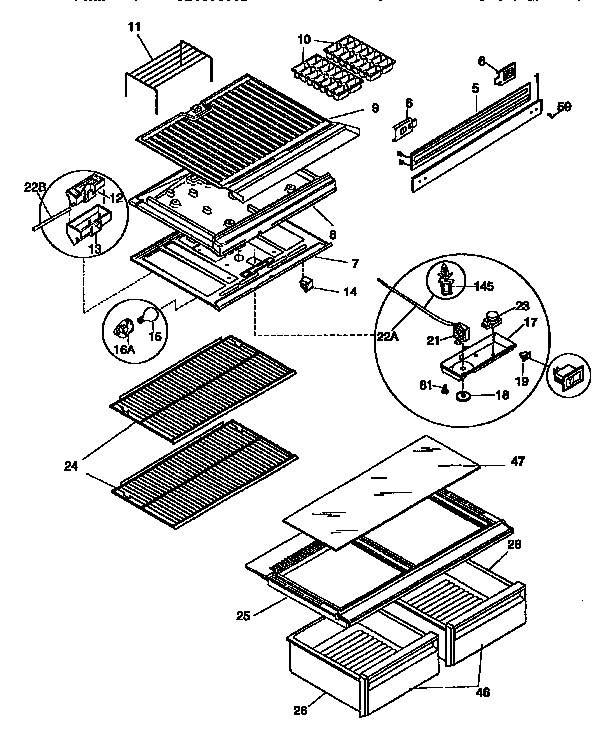 SHELVES AND ACCESSORIES