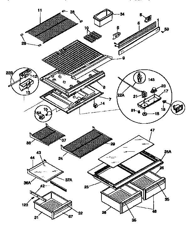 SHELVES AND ACCESSORIES