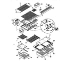 Kenmore 2539668384 shelves and accessories diagram