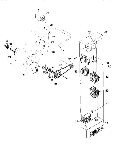 Blower assembly and control panel
