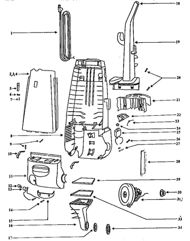 Handle and bag housing