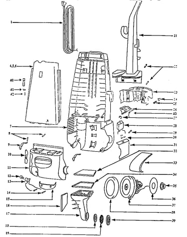 Handle and bag housing