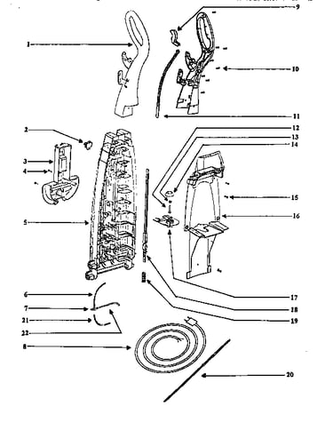 Handle and bag housing